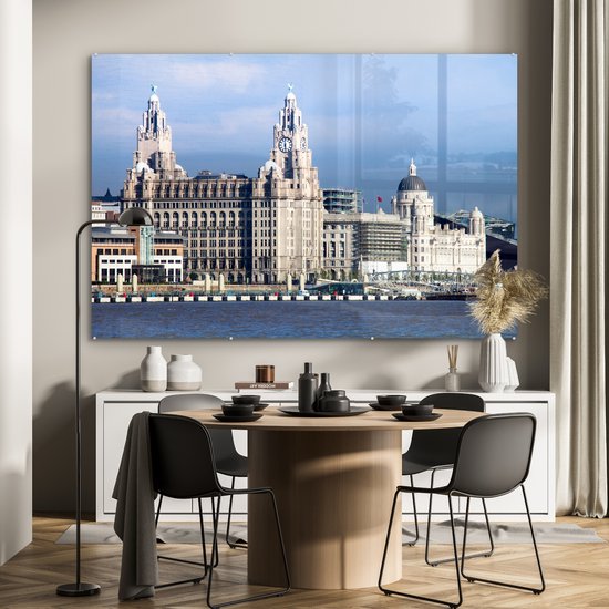 Les Trois Grâces au port de Liverpool en Angleterre Plexiglas 180x120 cm - Tirage photo sur Glas (Décoration murale plexiglas) XXL / Groot format!