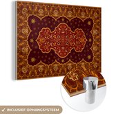 MuchoWow® Peinture sur Verre - Tapis Persan - Tapis - Motifs - Marron - 30x20 cm - Peintures sur Verre Acrylique - Photo sur Glas