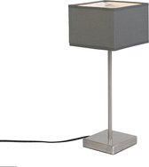 QAZQA vt - Moderne Tafellamp - 1 lichts - H 440 mm - Grijs - Woonkamer | Slaapkamer | Keuken