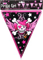 Vlaggenlijn Pink Pirate Girl - 10 meter