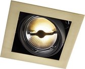 QAZQA oneon - Art Deco Grote inbouwspot - 1 lichts - L 196 mm - Goud/messing - Industrieel -  Woonkamer | Slaapkamer | Keuken