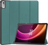 Hoes Geschikt voor Lenovo Tab P11 (2e Gen) Hoes Luxe Hoesje Book Case - Hoesje Geschikt voor Lenovo Tab P11 (2nd Gen) Hoes Cover - Donkergroen .