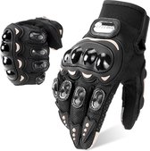 RAMBUX® - Motorhandschoenen - Zwart - Lichtgewicht Mesh - Grip Handschoenen - Motor - Scooter - Fiets - Touchscreen - Bescherming - Maat M