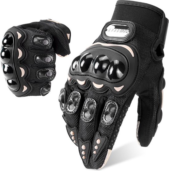 RAMBUX® - Motorhandschoenen - Zwart - Lichtgewicht Mesh - Grip Handschoenen  - Motor -... | bol.com