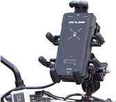 Support Téléphone Universel GUB P70 - Support Robuste pour Moto et Scooter - avec Recharge Sans Fil 15W - Réglable - Zwart