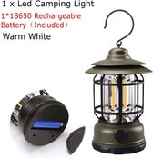Outdoor Camping LED-Lights - Draagbaar - Retro style - Dimbaar - Oplaadbaar - Groen
