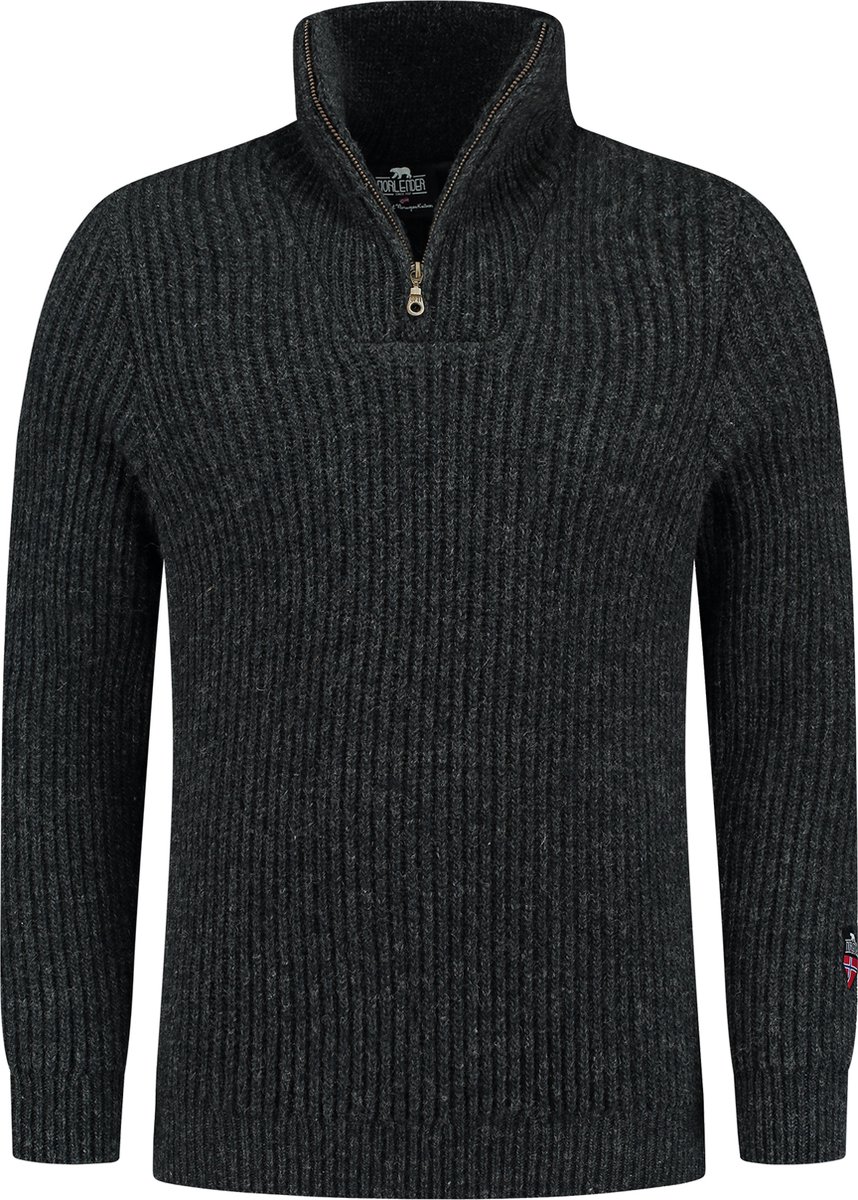 Slijtvaste ribtrui van 100% Nordic Wool, Charcoal (XL)
