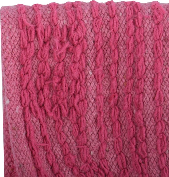 MSV WC/Badkamerkleed/badmat - voor op de vloer - fuchsia roze - 45 x 35 cm - polyester/katoen - MSV