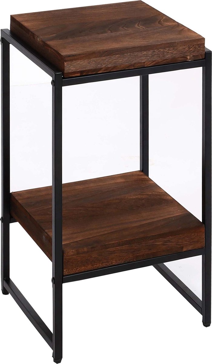 Bloementafel - bloemenplank bijzettafel plantenplank -FSC-gecertificeerd MDF donker bruin- 61 cm