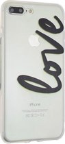 GadgetBay Love case doorzichtig hoesje iPhone 7 Plus 8 Plus transparant cover TPU