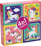 Puzzel - 4in1 puzzel - Unicorn - Puzzel Unicorn - Puzzle - Spelletjes - Meisje puzzel - Verjaardag - Verjaardagscadeau - Cadeau - Kado - Cadeau meisje Unicorn