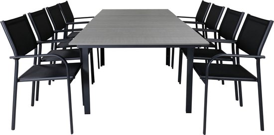 Moimhear Tuinmeubelset, tuinloungeset, tuinlounge met ijzeren frame en beige touwbekleding, tuinmeubelen van geweven touw voor buiten met tafel