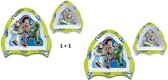 Disney - Toy Story - Buzz Lightyear - Bord + schaaltje - 2 Sets - 4-Delig - Dik melamine - Vaatwasser bestendig