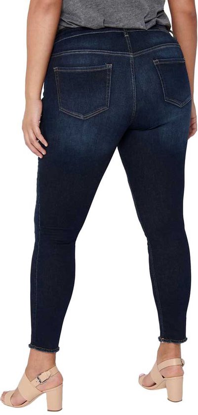 ONLY CARMAKOMA - CARWILLY LIFE REG SK ANK RAW REA4342NOOS - Denim Dark Blue - Femme - Taille W48XL32