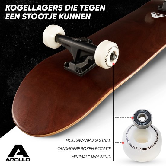 Apollo Skateboard Kinderskateboard 28 Kinder, Kinderskateboard, für