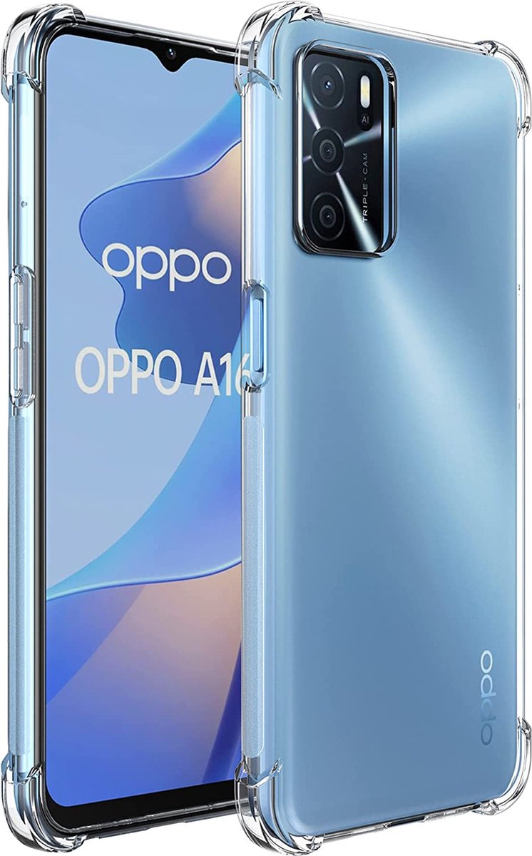Hoesje voor Oppo A16 backcover Shockproof siliconen Transparant