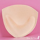 SilverAndCoco® - BH pads / dames vullingen / padding vulling push up / ademend / cups wasbaar herbruikbaar - 2 stuks (1 paar) - Beige / Nude