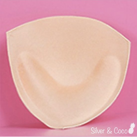 SilverAndCoco® - BH pads / dames vullingen / padding vulling push up / ademend / cups wasbaar herbruikbaar - 2 stuks (1 paar) - Beige / Nude