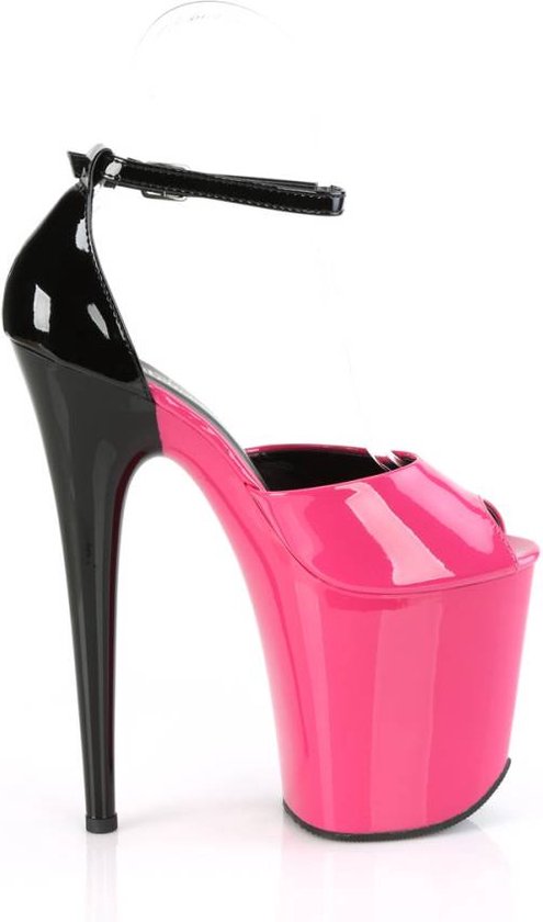 Pleaser - FLAMINGO-868 Sandale à bride de cheville, chaussures de pole dance - US 6 - 36 Chaussures - Rose/ Zwart