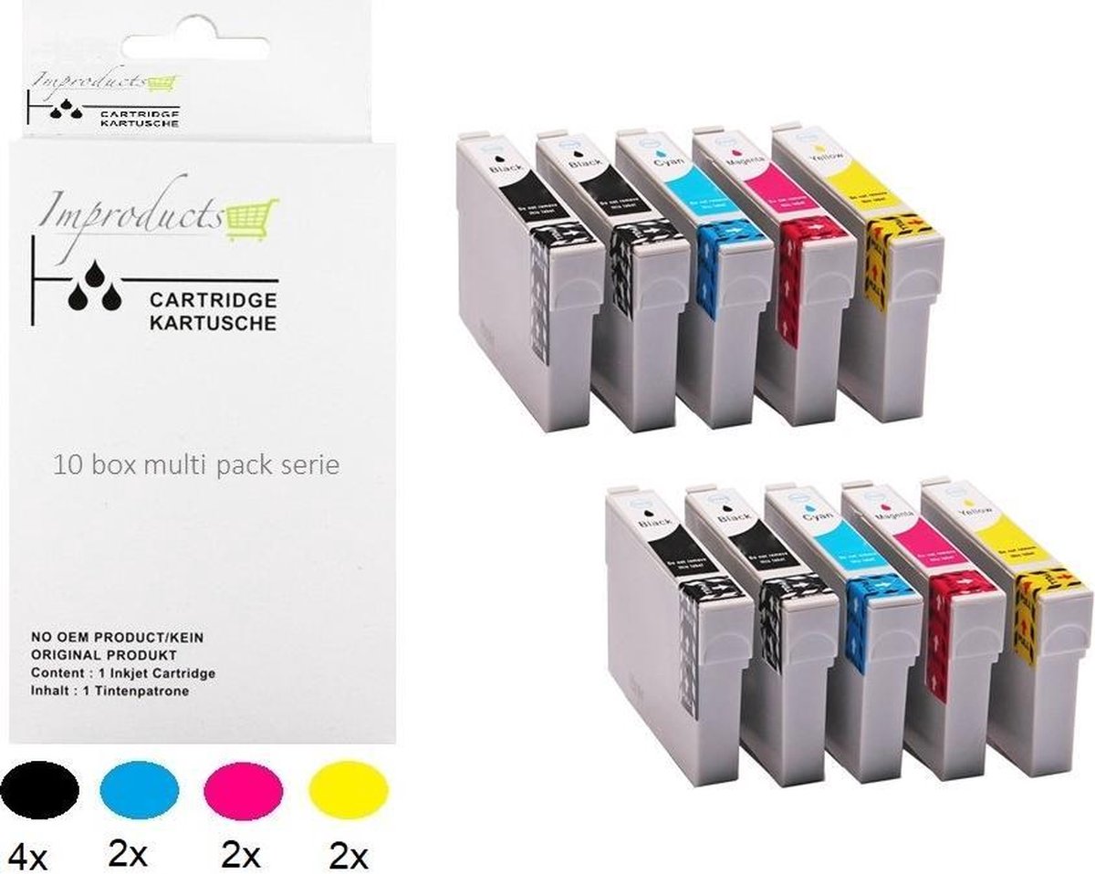 Improducts® Inkt cartridges Alternatief Epson 29XL 29 T29 10 box