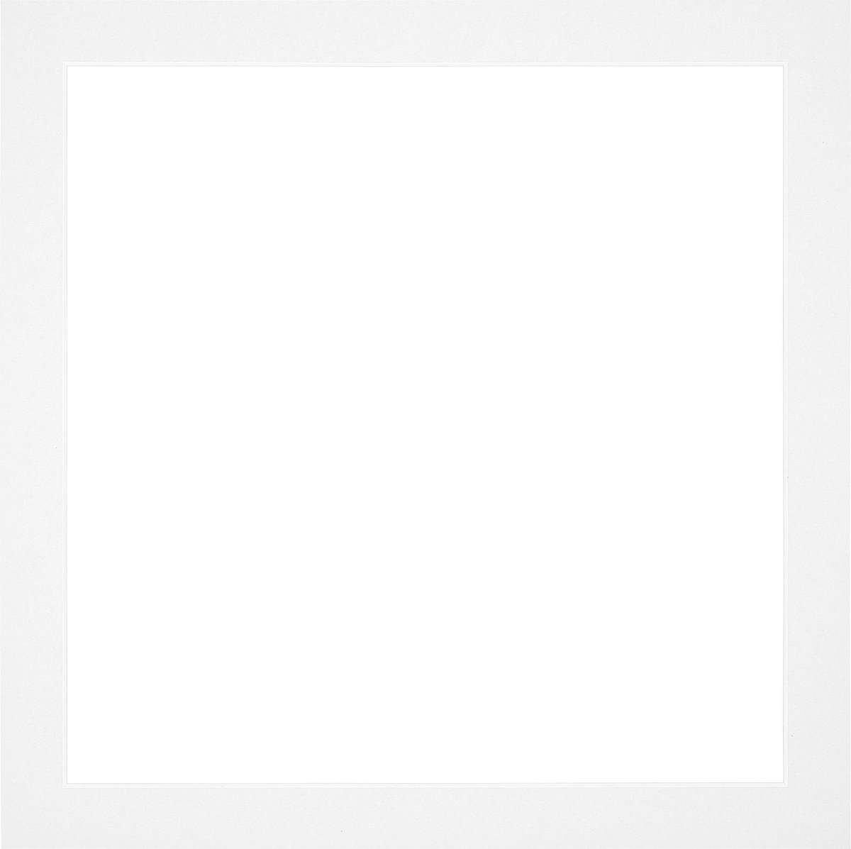 Passe-Partout Fotomaat 20x20 cm - Lijstmaat 25x25 cm - Wit - Museumkarton - Fotolijst niet inbegrepen