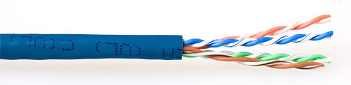 ACT EP456B CAT6A U/UTP PVC Patchkabel Blauw - 305 meter