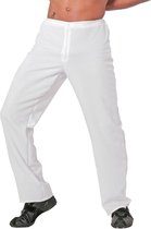 Wilbers - Jaren 80 & 90 Kostuum - Witte Broek Classic Man - wit / beige - Maat 50 - Carnavalskleding - Verkleedkleding