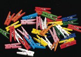 Mini wasknijpers assorti kleuren 200stuks