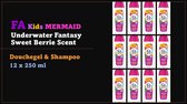12x Fa Kids Douchegel & Shampoo Mermaid 250 ml