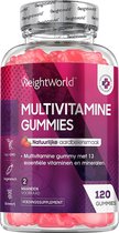 Multivitamine Gummies - 120 gummies - Boordevol Vitaminen en Mineralen - Natuurlijke aardbeiensmaak - Multivitaminen supplement van WeightWorld