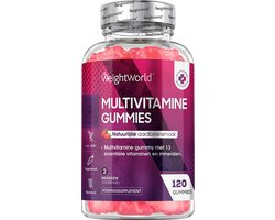 Multivitamine Gummies - 120 gummies - Boordevol Vitaminen en Mineralen - Natuurlijke aardbeiensmaak - Multivitaminen supplement van WeightWorld