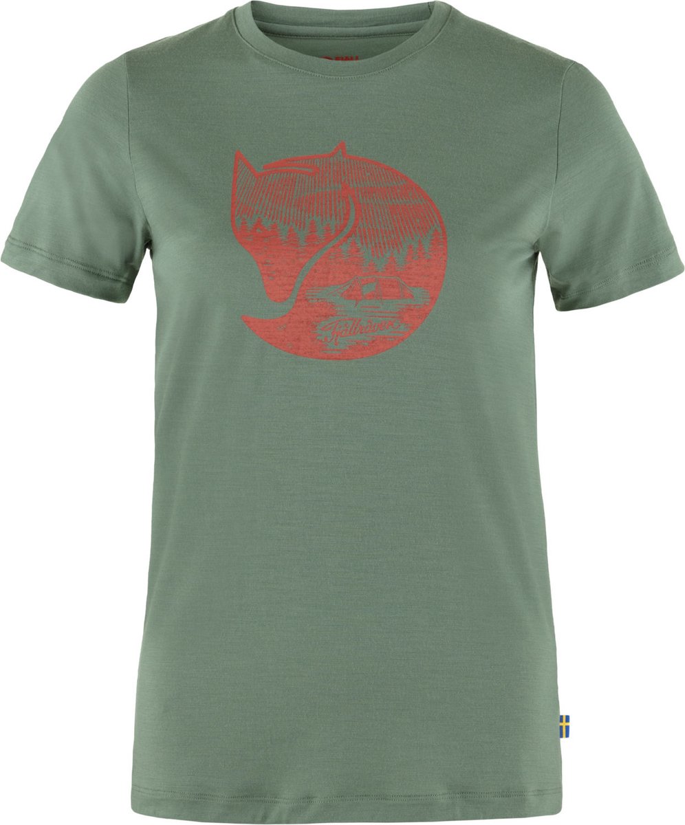 Fjällraven Abisko wool fox SS T-shirt W Blauw