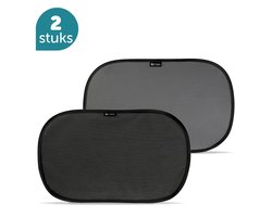 ForDig Zonnescherm Auto (2 Stuks) - Extra Donker - Zonwering UV Protectie voor Auto Zijruit – Zonwering Auto – Zonder zuignappen – 80 GSM – 51 x 31 CM