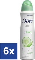 Dove Go Fresh Concombre & Thé Vert Deo Spray - 6 x 150 ml