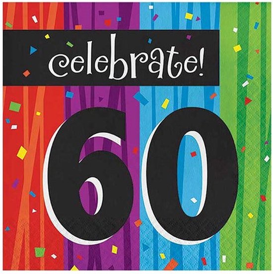 Servetten Confetti Verjaardag 30 jaar (20 stuks