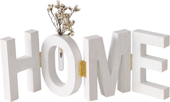 Decoratief woord Home met vaasje