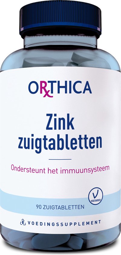 Orthica Zink Zuigtabletten (voedingssupplement) - 90 zuigtabletten