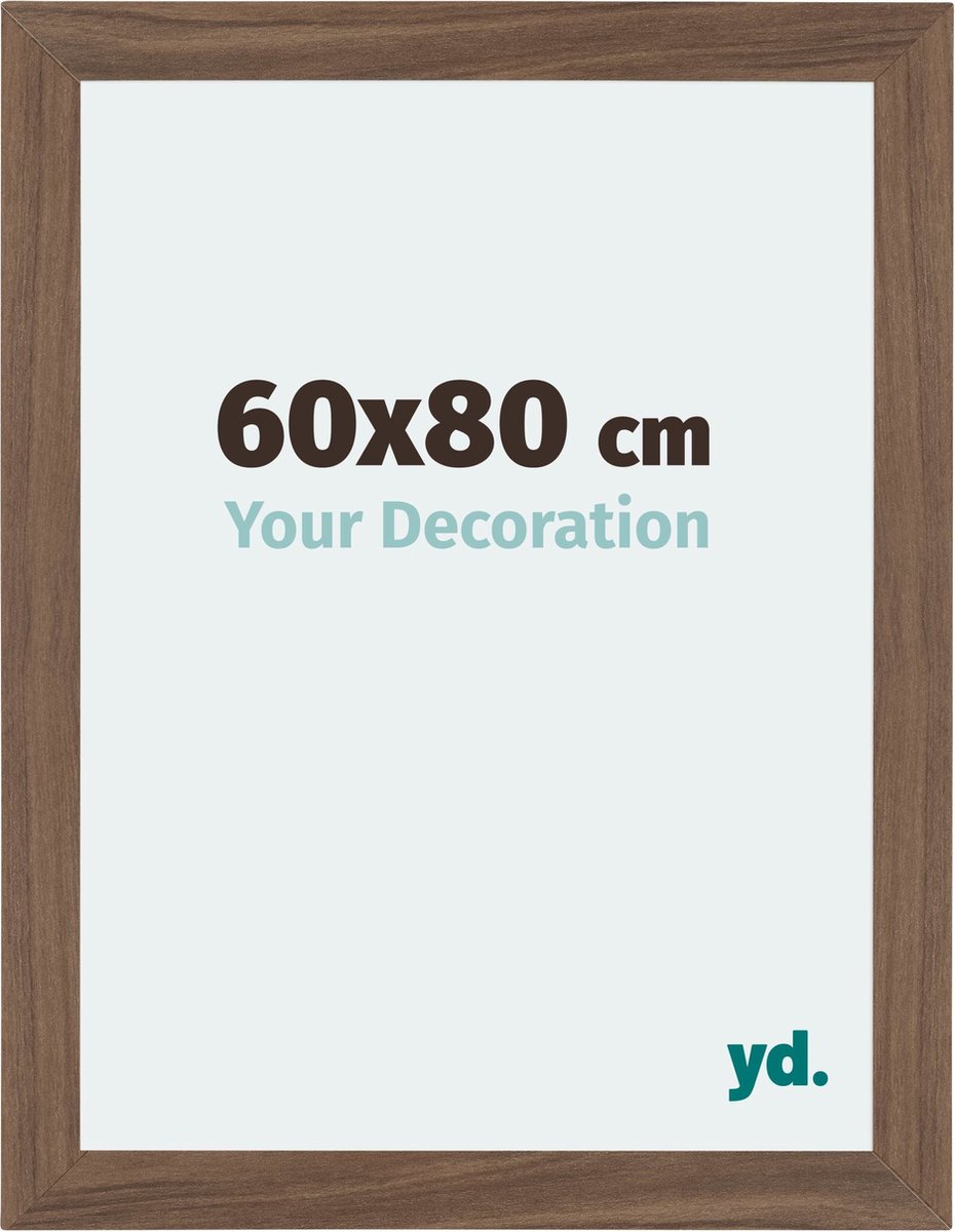 Your Decoration - Fotolijst 60x80 cm - MDF - Walnoot Donker - Mura