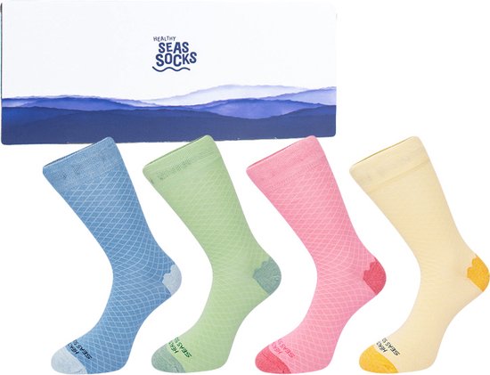 Healthy Seas Socks heren giftbox 4P sokken grayling multi - 41-46 | bol.com