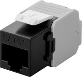 Cat 6A Keystone - Zwart - Tot 10 Gbit - Powteq - Voor patchpanel of contactdoos - Premium kwaliteit
