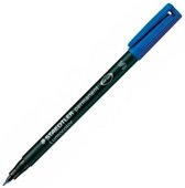 Permanente markeerstift Staedtler Lumocolor 313-3 S Blauw (10 Stuks)