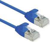 ROLINE F/UTP DataCenter Patchkabel Cat.6A (Class EA), LSOH, extra dun, blauw, 0,3 m