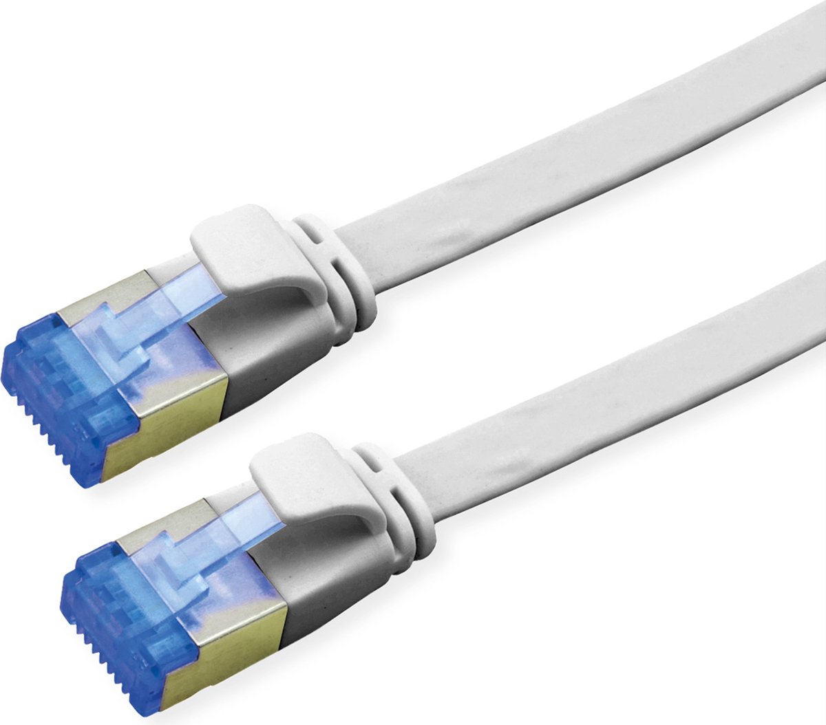 VALUE FTP patchkabel, Cat.6A (Class EA), extra plat, grijs, 0,5 m