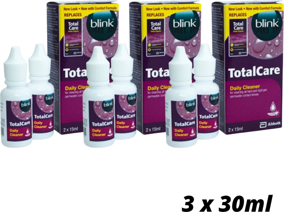 TotalCare Cleaner - 90 ml - Lenzenvloeistof - 6 flacons van 15ml