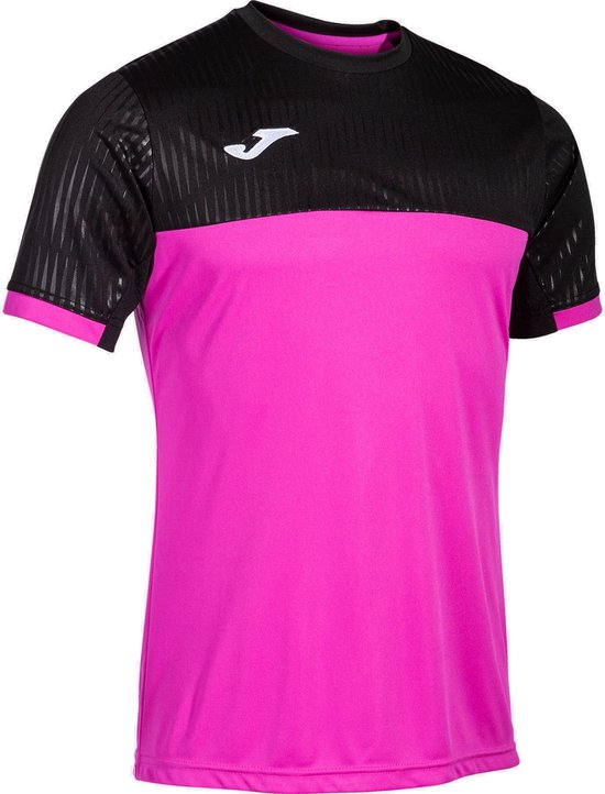 Joma Montreal Shirt Korte Mouw Heren - Fluo Roze / Zwart | Maat: 3XL