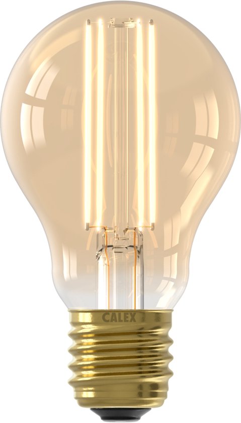 Calex Ampoule LED Vintage Or - 4W Source de Lumière Filament - E27 - P45 - Dimmable