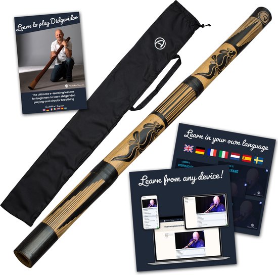 Australian Treasures - Didgeridoo En Bambou Naturelle Y Compris