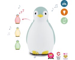 Zazu Pam Slaaptrainer - Met Bluetooth speaker en nachtlamp functie - Wit / Blauw