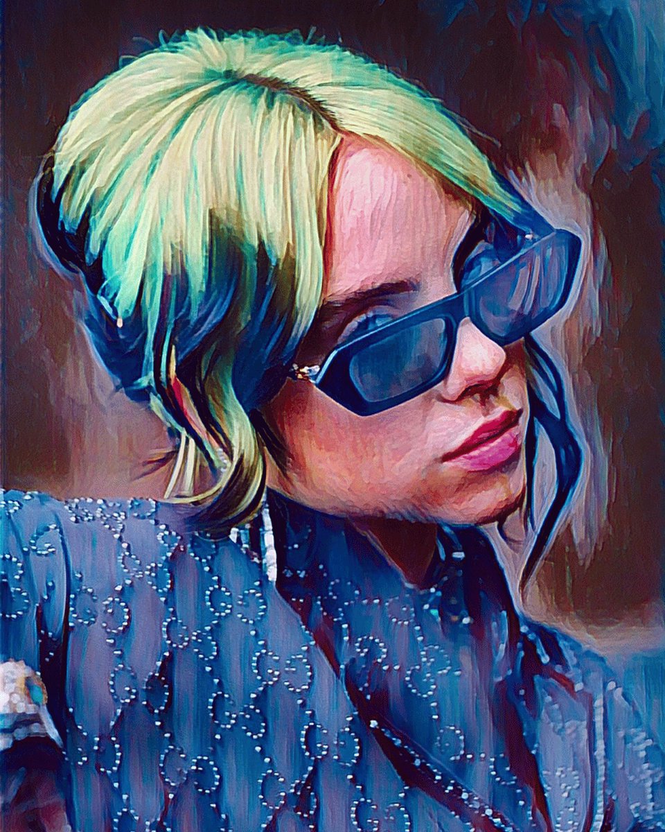 Passionforart.eu Billie Eilish 2 - Poster - 50 x 70 cm fullcolour