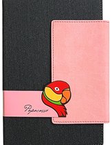 Papacasso Notitieboek A5 Blanco - Luxe Hardcover Schetsboek - 256 Pagina's - Premium Zuurvrij Papier - Handgemaakt - Magnetische - Opbergvak - Kaarthouder - Roze